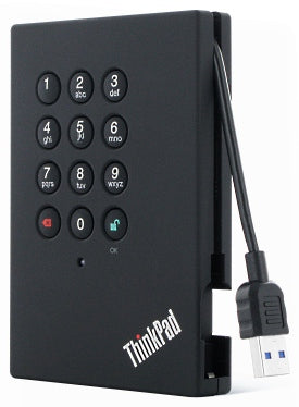 Lenovo ThinkPad USB 3.0 Secure - Hard Drive - 1 TB - External (Portable) - USB 3.0 - 5400 rpm - CRU - for IdeaPad S340-14, ThinkCentre M70s Gen 3, M90q Gen 2, ThinkPad T14 Gen 3, T14s Gen 3