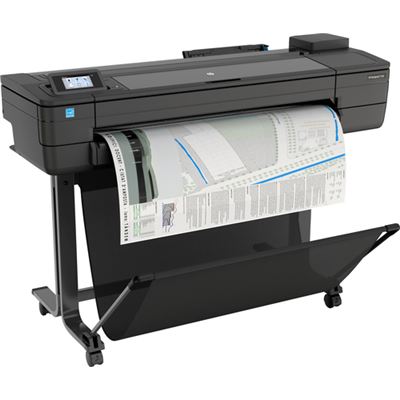 HP DesignJet T730 - 36" impressora de grande formato - a cores - jacto de tinta - Rolo (91,4 cm x 45,7 m) - 2400 x 1200 ppp - até 0.42 min/ página (mono)/ até 0.42 min/ página (cor) - Gigabit LAN, Wi-Fi(n), USB 2.0 host - cortador