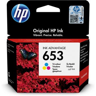 HP 653 - 5 ml - color (cyan, magenta, yellow) - original - Ink Advantage - ink cartridge - for Deskjet 2776, Ink Advantage 2374, DeskJet Plus Ink Advantage 6075, Ink Advantage 64XX