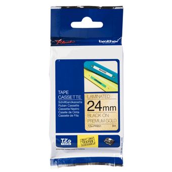 BROTHER TAPE 12MM BLACK/GOLD PREMIUM