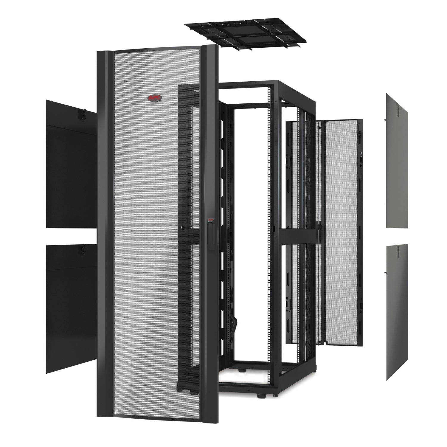 Gabinete APC NetShelter SX Deep sin puertas - Gabinete - Negro - 42U - 19"