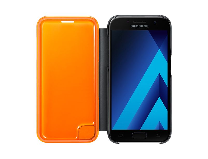 SAMSUNG Galaxy A3 2017 Neon Flip Black Case - EF-FA320PBEGWW