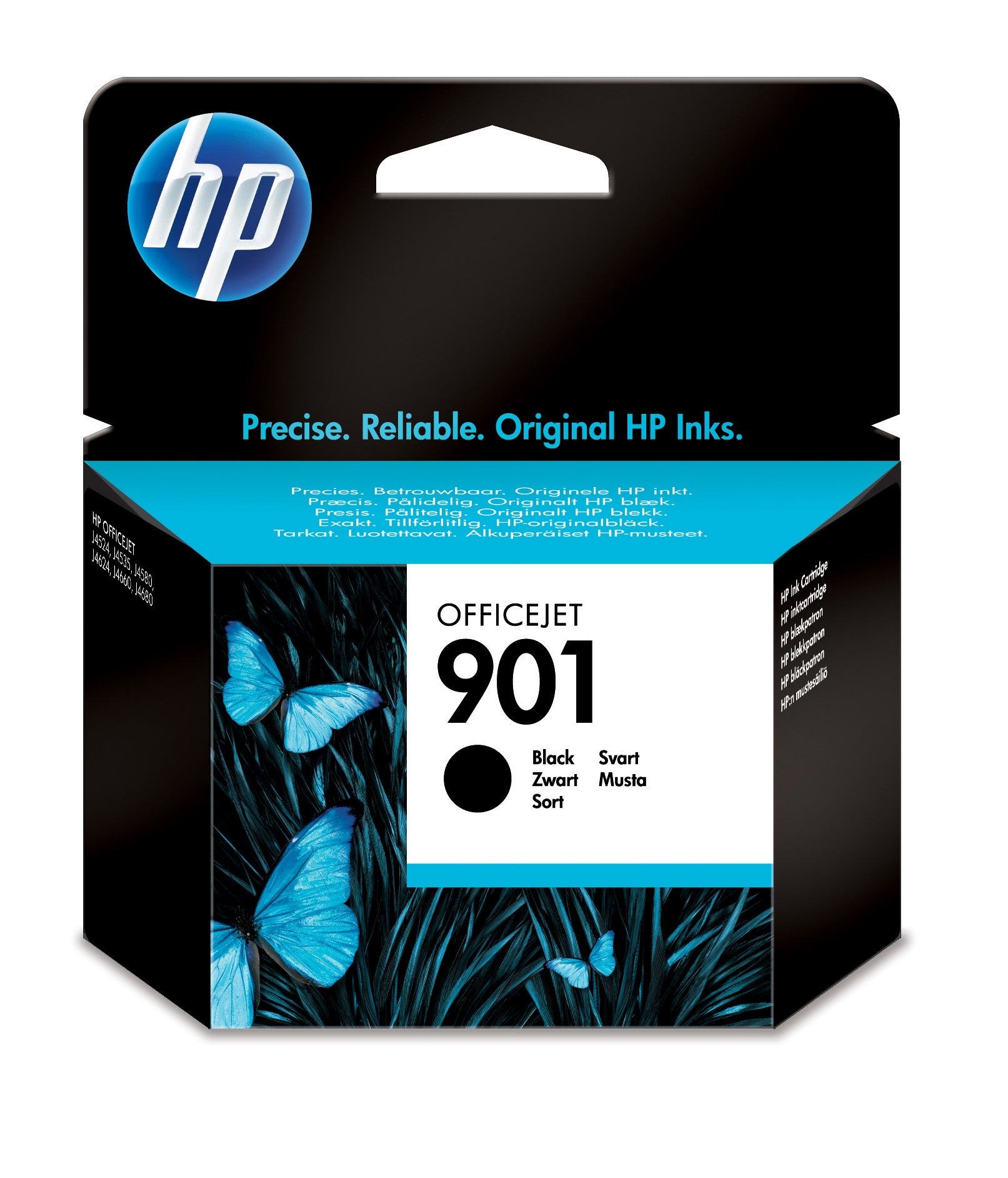 HP 901 - 4 ml - black - original - blister pack - ink cartridge - for Officejet 4500, 4500 G510, J4524, J4535, J4540, J4550, J4585, J4624, J4640, J4660, J4680