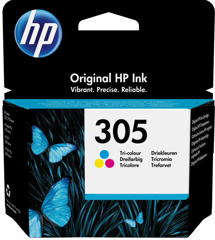 HP 305 - Color (cyan, magenta, yellow) - original - ink cartridge - for Deskjet 1255, 23XX, 27XX, 41XX, DeskJet Plus 41XX, ENVY 60XX, 64XX, ENVY Pro 64XX