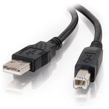 C2G 1m USB Cable - USB A to USB B Cable - M/M - Cabo USB - USB (M) para USB Tipo B (M) - USB 2.0 - 1 m - preto