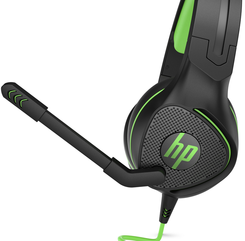 HP Pavilion Gaming 400 - Auscultadores - tamanho completo - com cabo - macaco de 3,5 mm - verde ácido - para OMEN by HP Laptop 16, Victus 15L by HP, Victus by HP Laptop 16, Laptop 15, 17