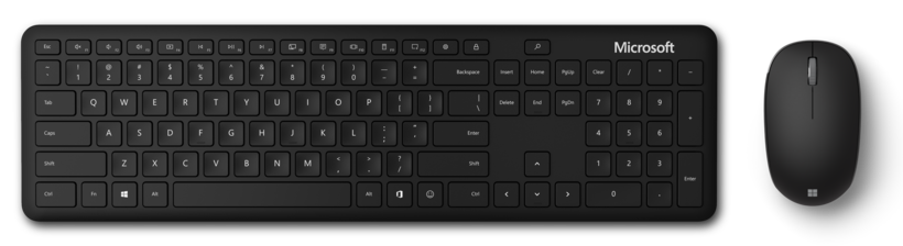 Microsoft Bluetooth Desktop - Keyboard and Mouse Combo - Wireless - Bluetooth 4.0 - English - Matte Black