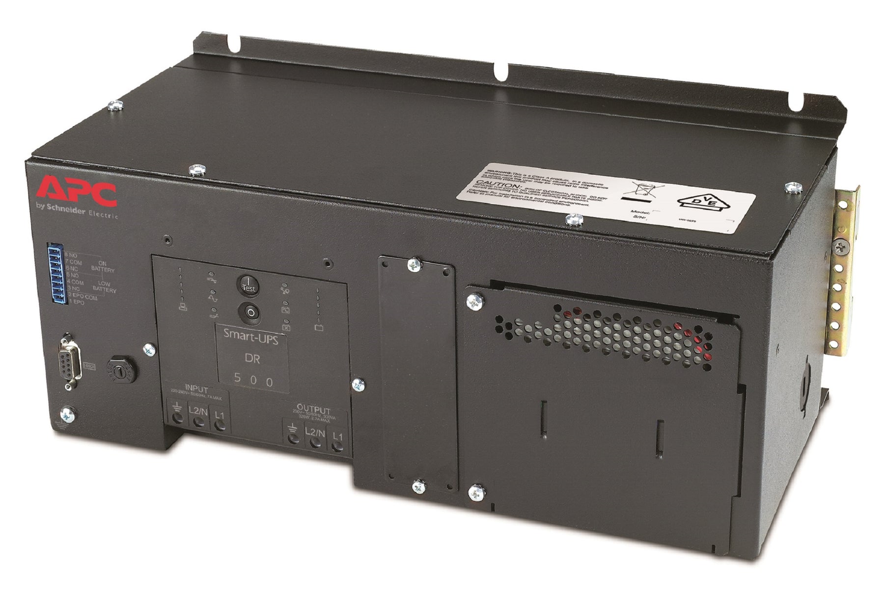 SAI para panel industrial y riel DIN de APC con batería estándar - SAI (montable en riel DIN) - CA 220/230/240 V - 325 Watt - 500 VA - RS-232 - conectores de salida: 1 - negro