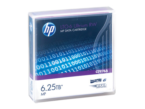 Cartucho de datos sin caja con etiqueta personalizada HPE Ultrium RW - 20 x LTO Ultrium 6 6,25 TB - Con etiqueta - Púrpura - para el kit de montaje en rack StorageWorks SAS