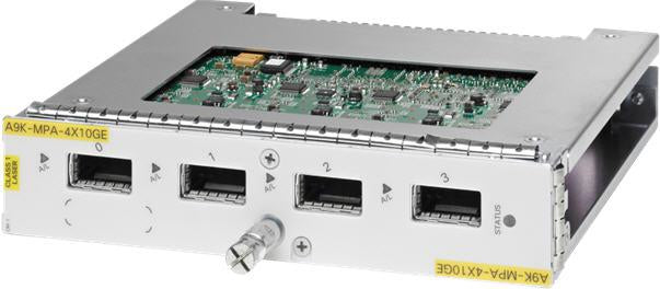 Cisco 4-port 10-Gigabit Ethernet Modular Port Adapter - Expansion Module - 10 GigE - 4 ports - for ASR 9001, 9006, 9006 with PEM Version 2, 9010, 9010 with PEM Version 2