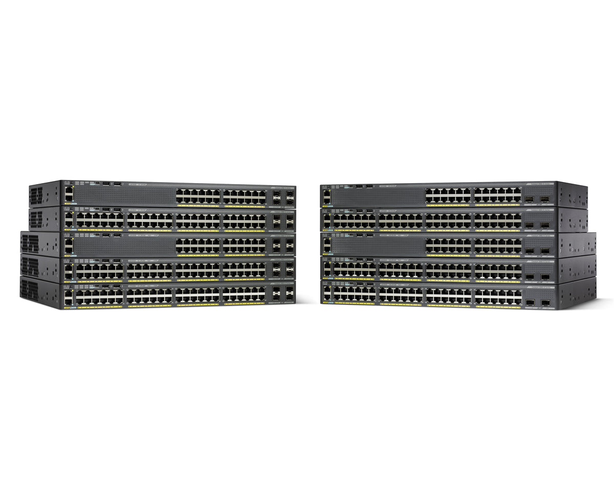 Cisco Catalyst 2960X-48TD-L - Switch - Managed - 48 x 10/100/1000 + 2 x 10 Gigabit SFP+ - desktop, rail mountable