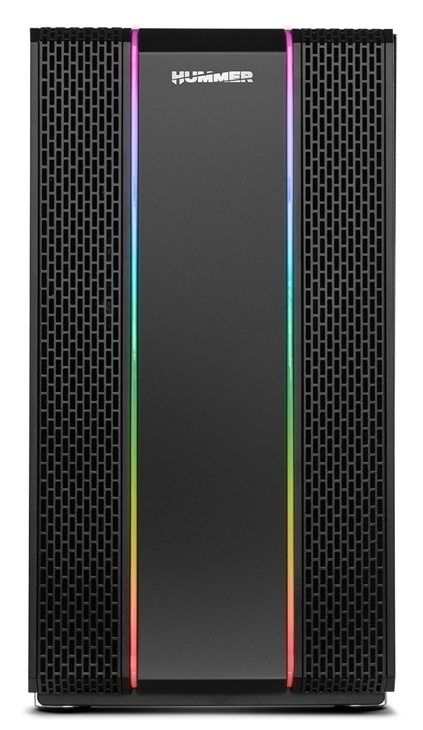 Caixa NOX Hummer Fusion S RGB Tempered Glass Black mATX (NXHUMMERFSNS)