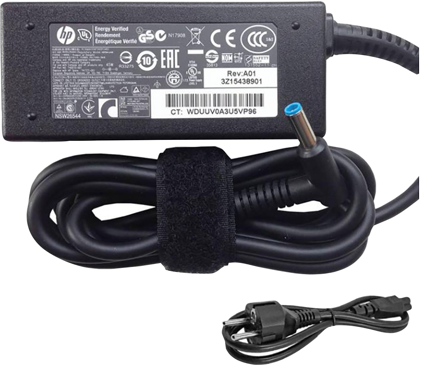 HP Smart AC Adapter - Adaptador de alimentação - AC 90-265 V - 45 Watt - Europa - para EliteBook 830 G6, Pro Mobile Thin Client mt440 G3, ZBook 15u G2, 15u G3, 15u G5, 15u G6