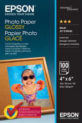 Epson - Glossy - 102 x 152 mm - 200 gsm - 100 sheet(s) photo paper - for EcoTank ET-2850, 2851, 2856, 4850, EcoTank Photo ET-8500, EcoTank Pro ET-5800