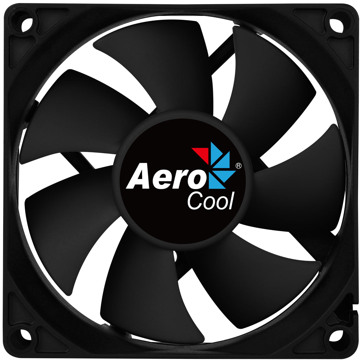 AEROCOOL FORCE FAN, 120MM, BLACK, 3&4PIN, CURVED BLADES, SILENT, 1000RPM (FORCE12BK)