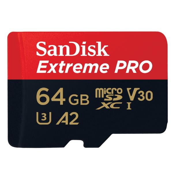 EXTREME PRO MICROSDXC 64GB + SD ADA