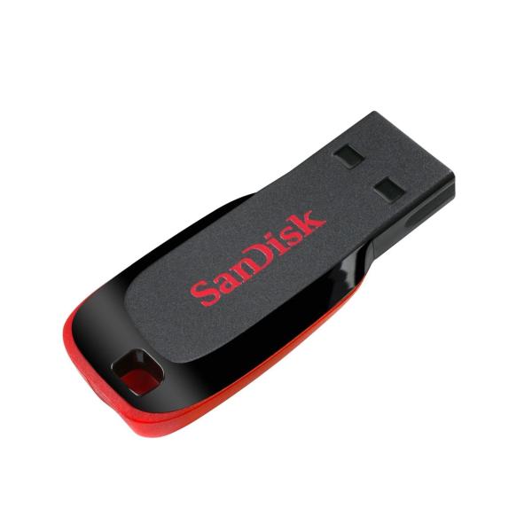 SanDisk Cruzer Blade - USB Flash Drive - 64GB - USB 2.0 - Black, Red