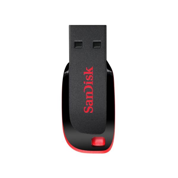 SanDisk Cruzer Blade - USB Flash Drive - 128 GB - USB - Black, Red