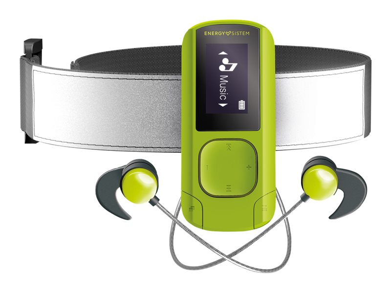 Energy MP3 Clip BT Sport - Leitor digital - 16 GB - pedra verde