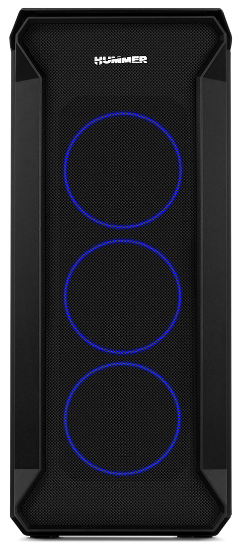 Caixa NOX Hummer Quantum RGB Full Tempered Glass Black ATX (NXHUMMERQUANTUM)