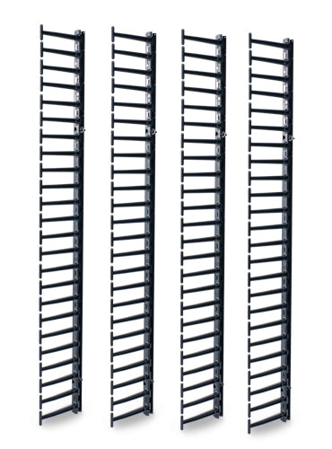 APC - Panel de administración de cables de soporte - Negro - 48U (paquete de 4) - para P/N: NBPD0160A, NBWL0355A, SMX3000HV-BR, SMX3000LV2U-BR, SRT1000RMXLI, SRT1000RMXLI-NC