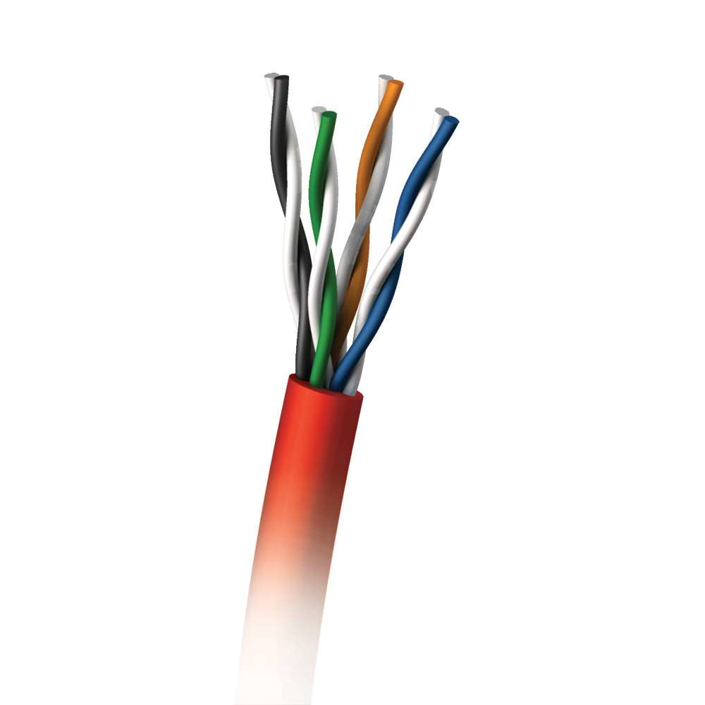 C2G - Cable de volumen - 305 m - PTNB - CAT 5e - cámara, liso - rojo