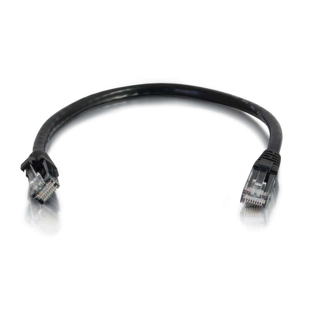 C2G Cat6 Booted Unshielded (UTP) Network Patch Cable - Patch cable - RJ-45 (M) to RJ-45 (M) - 5 m - PTNB - CAT 6 - molded, knotless, braided - black