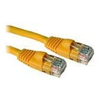 Cable de conexión de red C2G Cat5e con arranque sin blindaje (UTP) - Cable de conexión - RJ-45 (M) a RJ-45 (M) - 7 m - PTNB - CAT 5e - moldeado, sin nudos, trenzado - amarillo