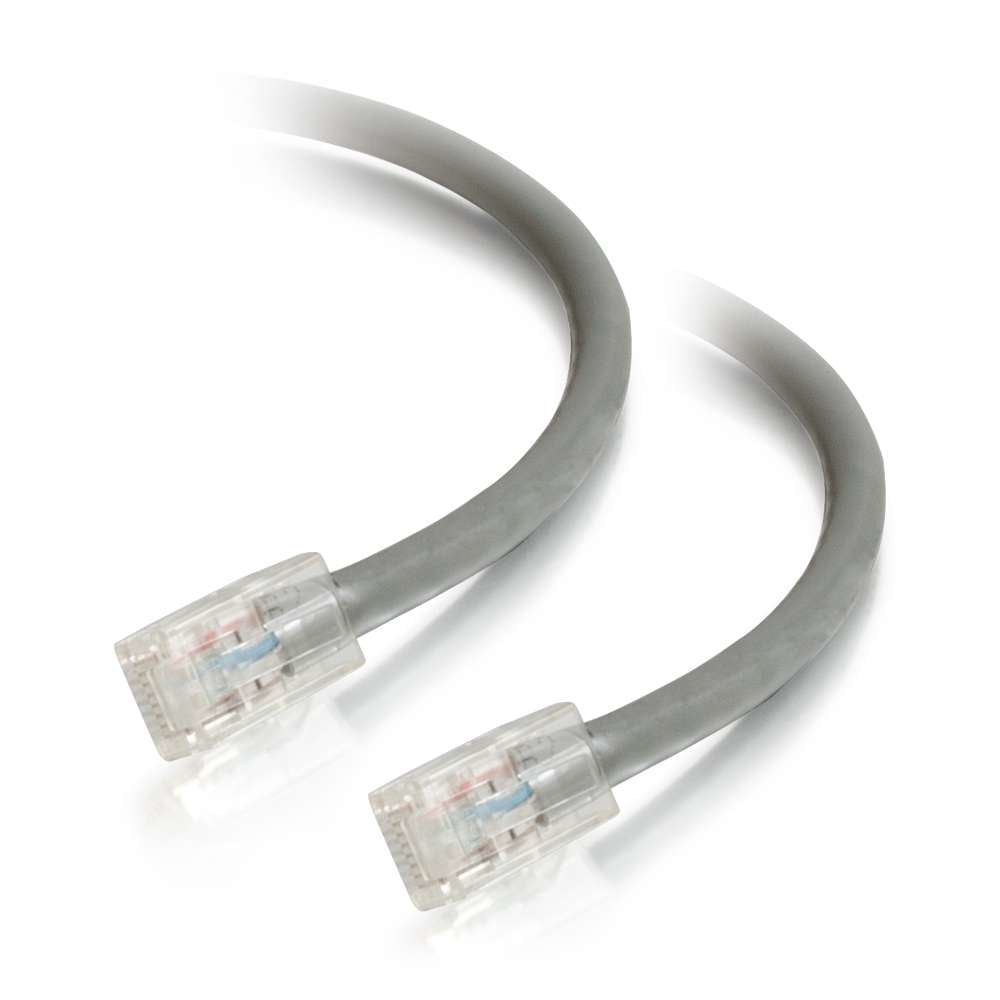 Cable de conexión de red C2G Cat5e sin arranque y sin blindaje (UTP) - Cable de conexión - RJ-45 (M) a RJ-45 (M) - 50 cm - PTNB - CAT 5e - trenzado, uniboot - gris