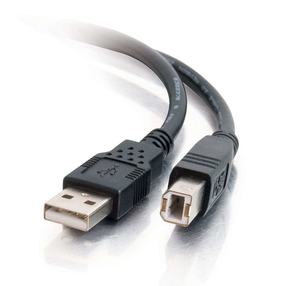 Cable USB 2.0 A/B C2G 3m - Cable USB - USB (M) a USB Tipo B (M) - USB 2.0 - 3m - Negro