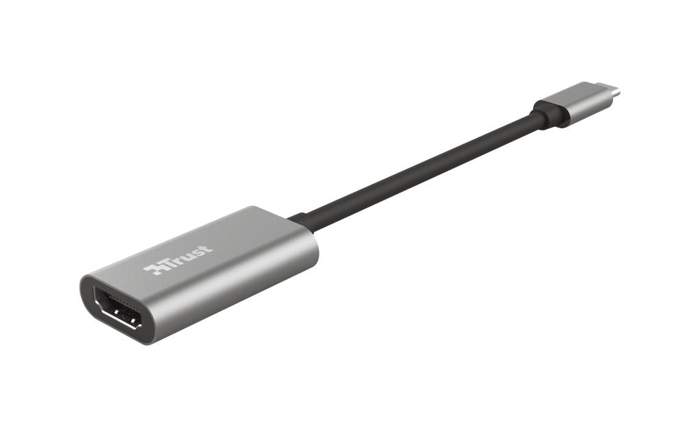 Adaptador TRUST USB-C a HDMI con soporte de video Ultra HD 4K y audio multicanal
