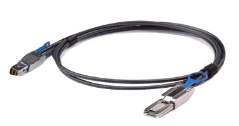 HPE - External SAS Cable - 4x Mini SAS HD (SFF-8643) (M) to 4x Mini SAS HD (SFF-8643) (M) - 2 m - for HPE D3600, D3610, D3700, D3710, D6020, H241 Smart Host bus adapter