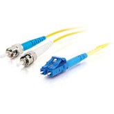 C2G LC-ST 9/125 OS1 Duplex Singlemode PVC Fiber Optic Cable (LSZH) - Patch cable - singlemode ST (M) to singlemode LC (M) - 20 m - fiber optic - duplex - 9 / 125 microns - OS1 - halogen free - yellow