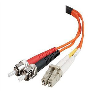 Cable de Fibra Óptica PVC Multimodo Dúplex (LSZH) C2G LC-ST 50/125 OM2 - Cable de red - ST multimodo (M) a multimodo LC (M) - 2 m - fibra óptica - dúplex - 50 / 125 micras - OM2 - libre de halógenos - naranja