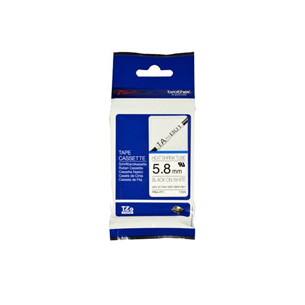 Brother HSe-211 - Black on white - Roll (0.58 cm x 1.5 m) 1 tube roll(s) - for P-Touch PT-D600, D800, E500, E550, E800, H101, P750, P900, P950, P-Touch EDGE PT-P750