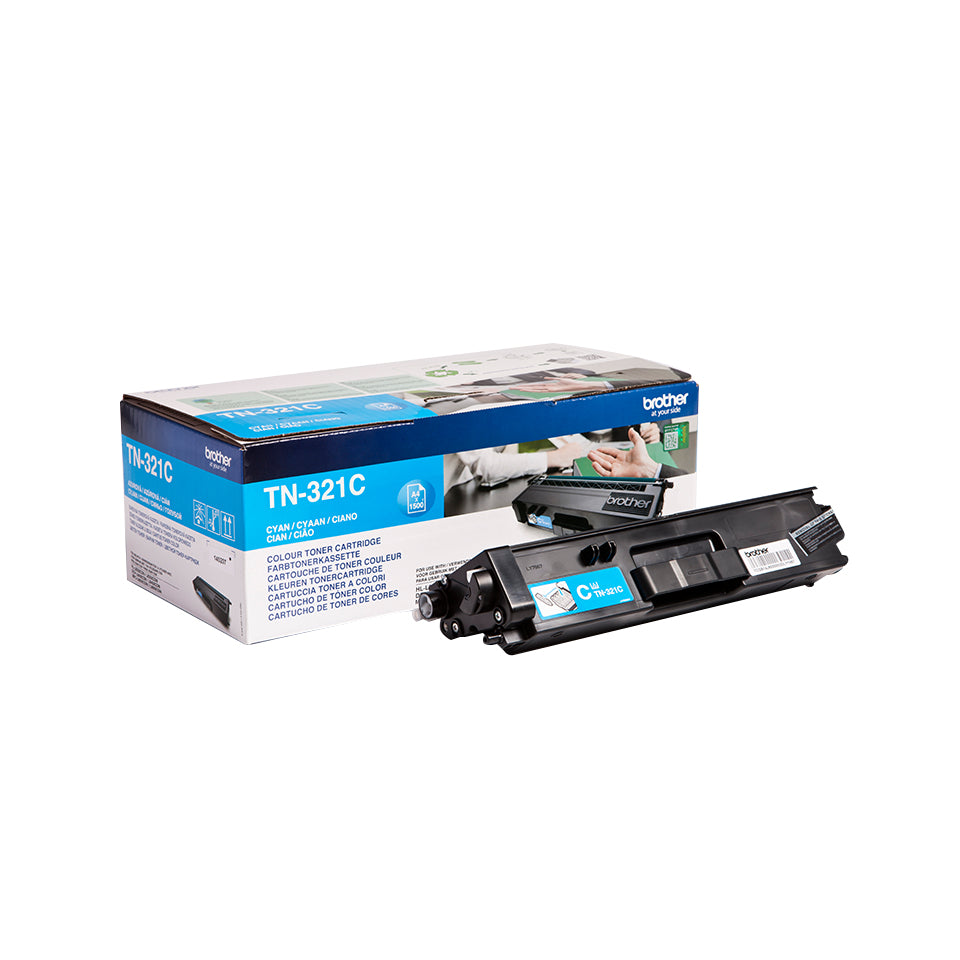 Brother TN321C - Cyan blue - original - toner cartridge - for Brother DCP-L8400, DCP-L8450, HL-L8250, HL-L8350, MFC-L8650, MFC-L8850