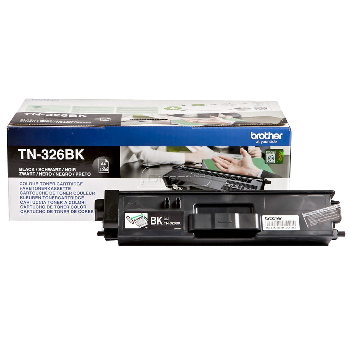 Brother TN326BK - Black - original - toner cartridge - for Brother DCP-L8400, DCP-L8450, HL-L8250, HL-L8350, MFC-L8650, MFC-L8850