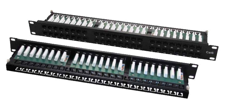 WP RACK 19\" Patch Panel Cat.5E UTP 48 RJ45 ports High Density 1U, Black