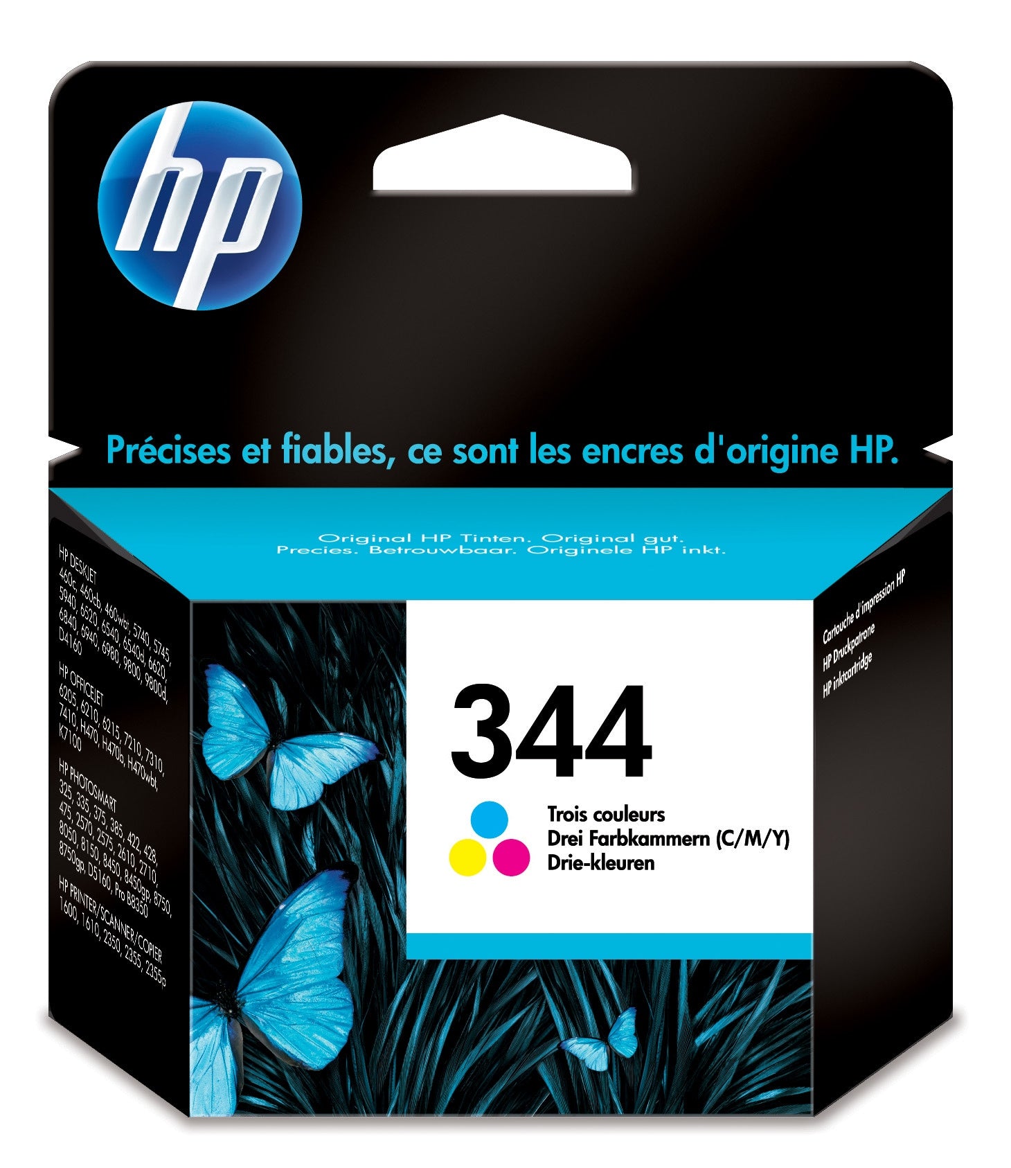 HP 344 - 14 ml - color (cyan, magenta, yellow) - original - ink cartridge - for Officejet 100, 150, H470, K7100, K7103, Photosmart 25XX, 26XX, 375, 42X, D5155, D5156