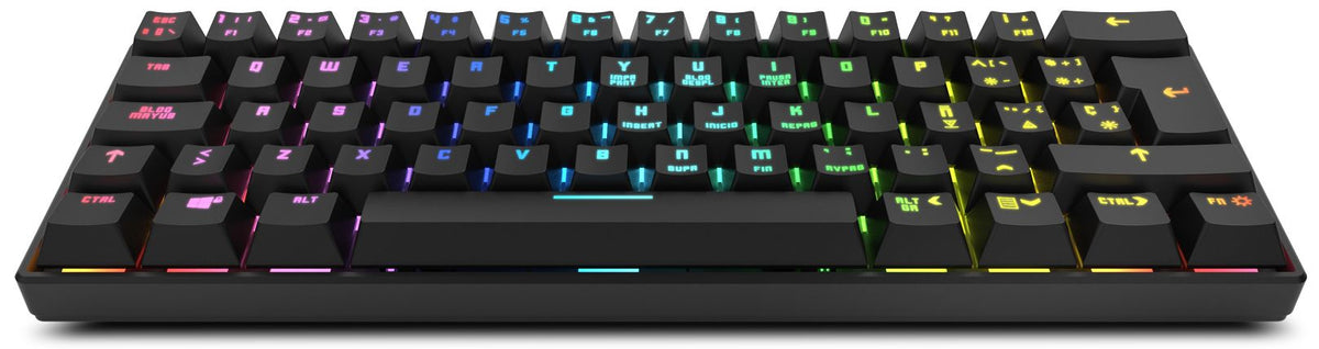 Teclado NOX Krom Kluster RGB Gaming Mini Keyboard PT (NXKROMKLSTRPT)