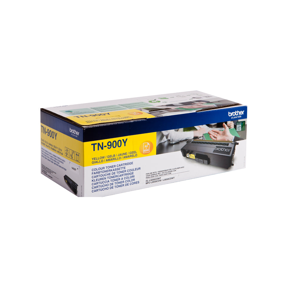 Brother TN900y - Yellow - original - toner cartridge - for Brother HL-L9200CDWT, HL-L9300CDWT, HL-L9300CDWTT, MFC-L9550CDW, MFC-L9550CDWT