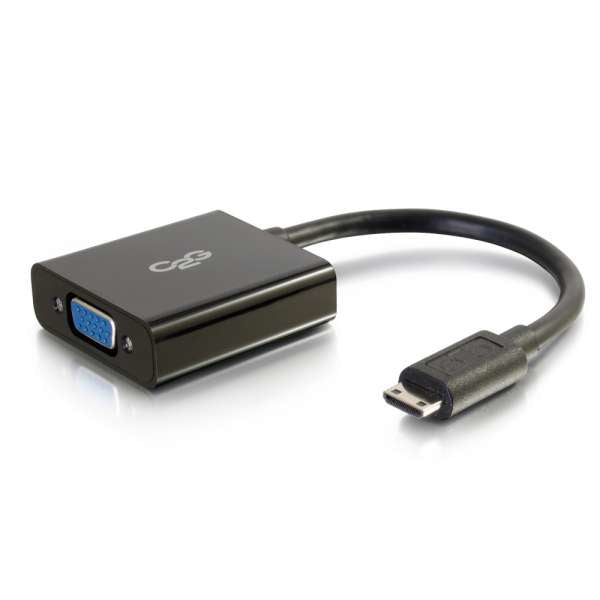 C2G HDMI Mini to VGA Adapter Converter Dongle - Video Converter - HDMI - VGA - Black