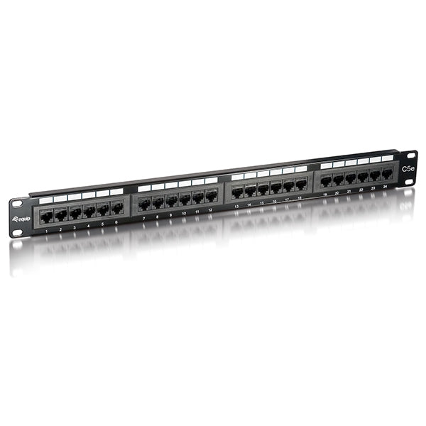 EQUIP PATCH PANEL 19 CAT5E UTP 24P 1U BLACK