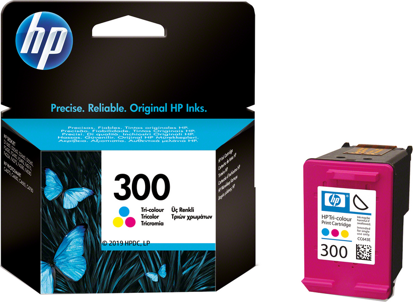 HP 300 - 4 ml - color (cyan, magenta, yellow) - original - ink cartridge - for Deskjet F2430, F2483, F2488, F4213, F4435, ENVY 100 D410, 11X D411, 120, Photosmart C4685