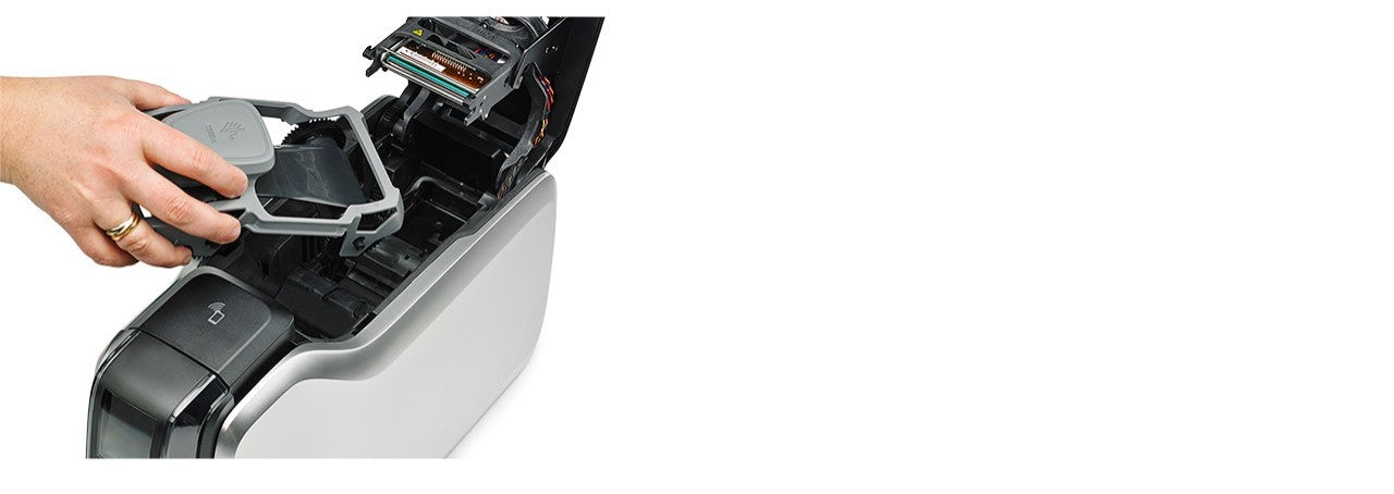 ZEBRA ZC300 Dual Sided Card Printer & CardStudio 2.0 Stand & 200PVC Cards & Ribbon YMCKO200