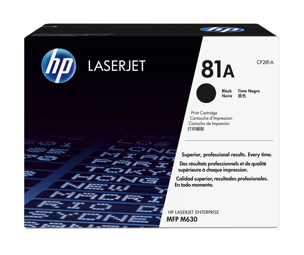 HP 81A - Black - Genuine - LaserJet - Toner Cartridge (CF281A) - for LaserJet Enterprise MFP M630, LaserJet Enterprise Flow MFP M630