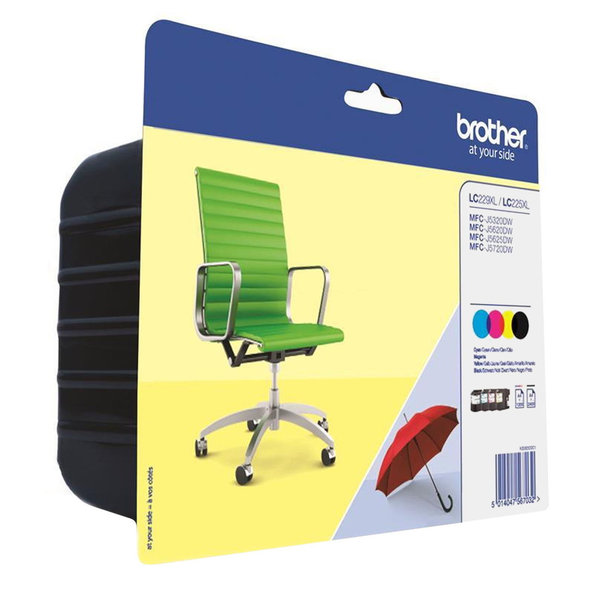 Brother LC229XLVALBP - Pack of 4 - Black, Yellow, Cyan, Magenta - Original - Blister - Ink Cartridge - for Brother MFC-J5320DW, MFC-J5620DW, MFC-J5625DW, MFC-J5720DW