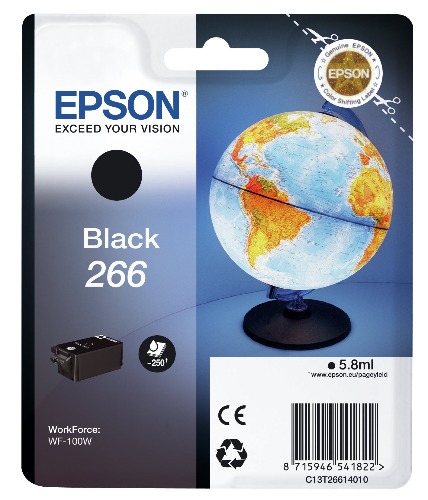 EPSON INK CARTRIDGE BLACK 266 WF-100/110