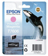 Epson T7606 - 26 ml - bright light magenta - original - blister - ink cartridge - for SureColor P600, SC-P600