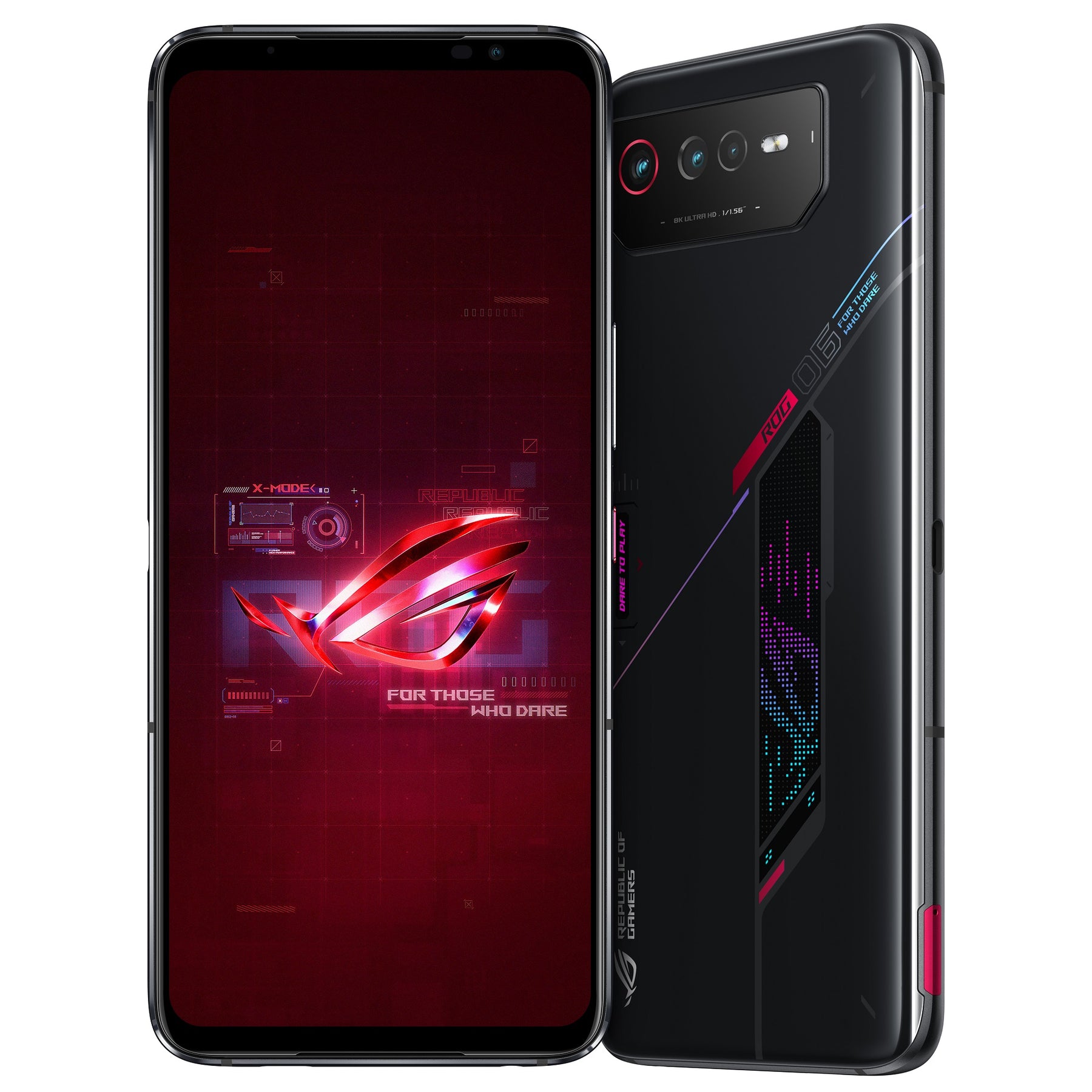 Teléfono inteligente Asus ROG Phone 6, 6.78" 165Hz, 16GB, 512GB, 50MP+13MP+12MP, Android 12, negro brillante